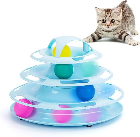 Cat Tower Track toy 4 layer Wheel Turntable Toy